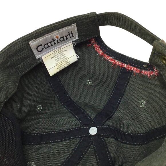 Vtg 2006 Carhartt Since 1889 Men's Hat Baseball Cap Embroidered Green Strapback - Picture 9 of 9